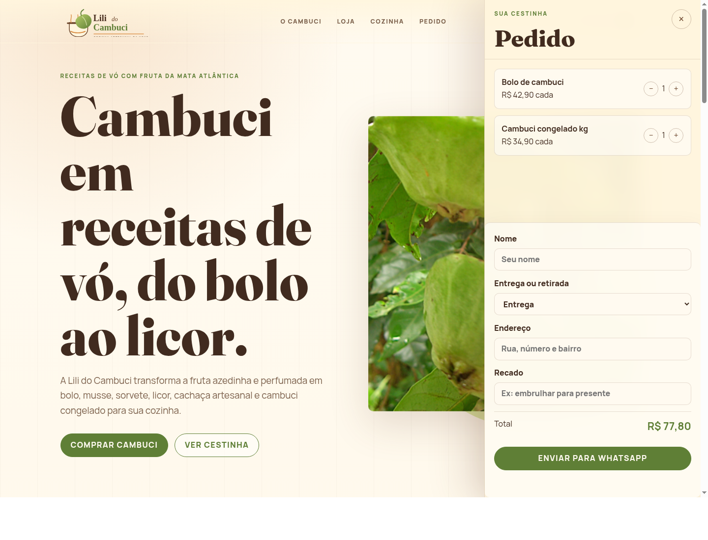 Print da cestinha da Lili do Cambuci